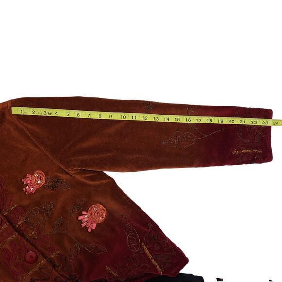 Vintage Mirasol Blazer Jacket Velvet Size Medium - Picture 4 of 5